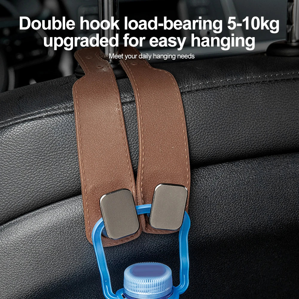 Double Hook Car Seat Back Hook Hide Storage Vehicle Interior Car Rear Bag Hanging Holder Car Tools Organizer