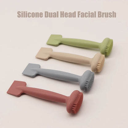 Makeup Tool Silicone Facial Cleansing Brush Double-Sided Scrubber Face Cleaner Pore Cleaner Exfoliator Skin Care Accessories