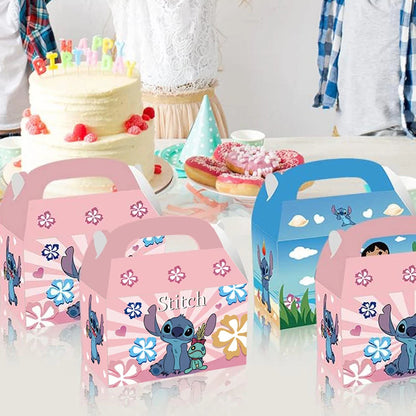 24pcs, 12Pcs, Stitch Birthday Party Supplies Kids Party Treat Boxes Candy Gift Bags Party Favors for Stitch Theme Party Decorati