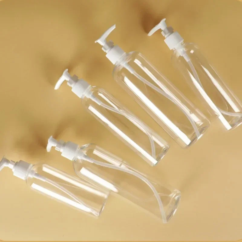 Plastic Refillable Pump Bottle with Lotion Pump Dispenser For Lotions Shampoo Cleaning Products Aromatherapy