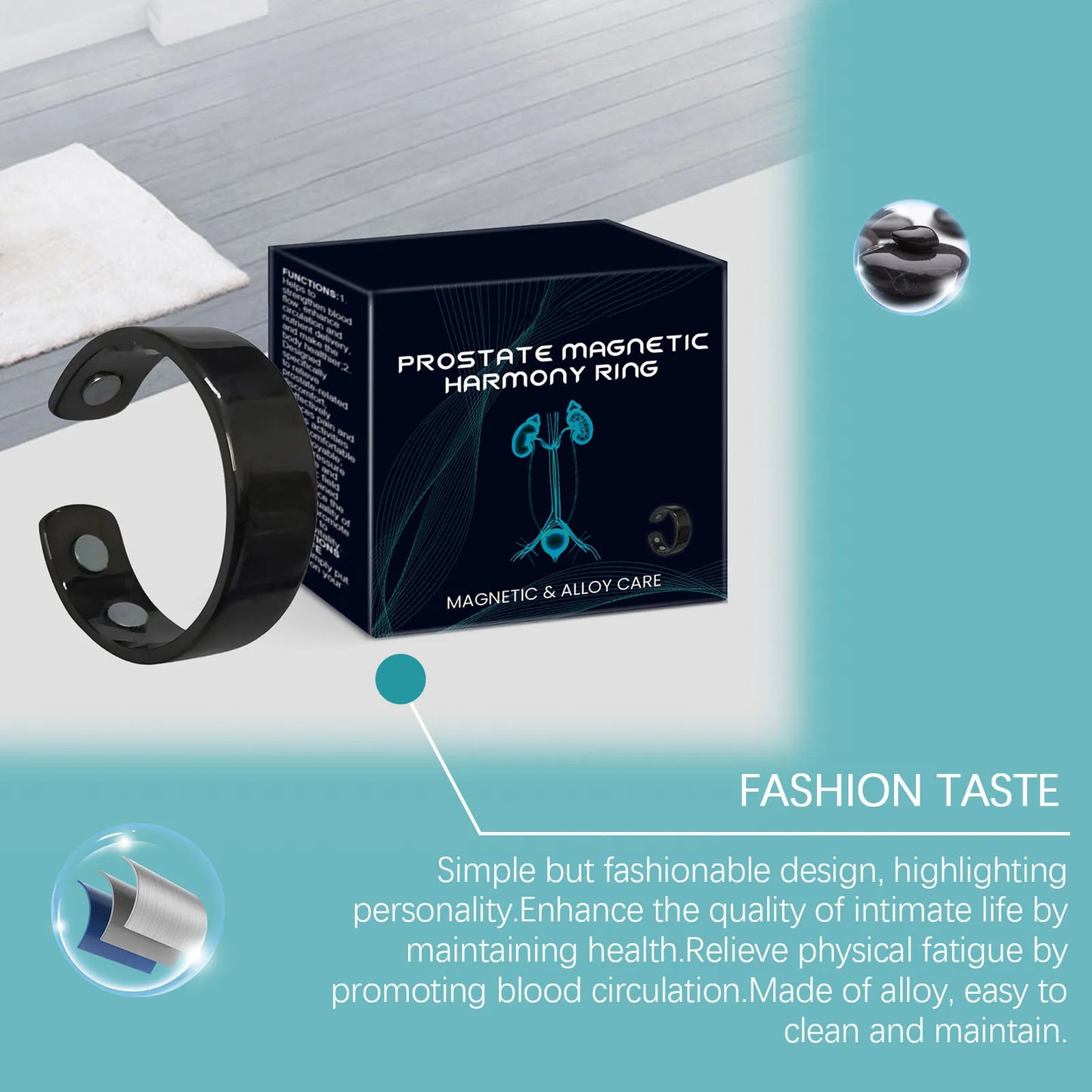 Prostate Ring Soothes And Improves Circulation, Enhances Function And Promotes Health. Health Ring