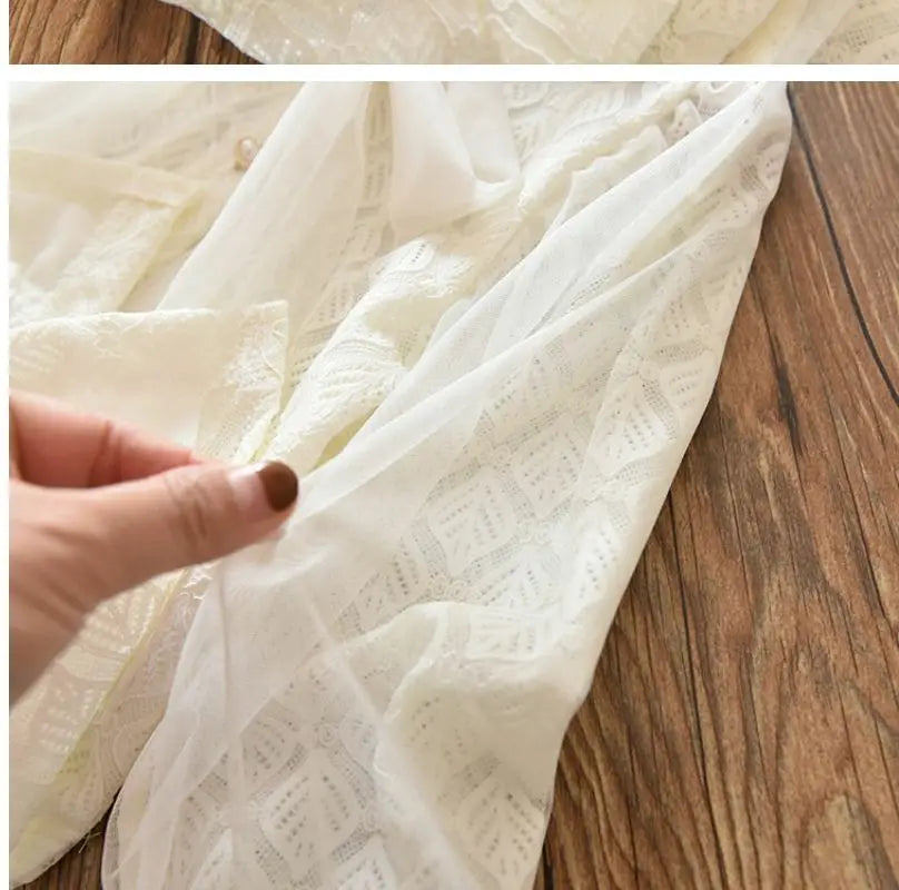 Girls' Shirt 2023 New Medium and Large Children Spring and Autumn Thin Long Sleeve Baby Shirt