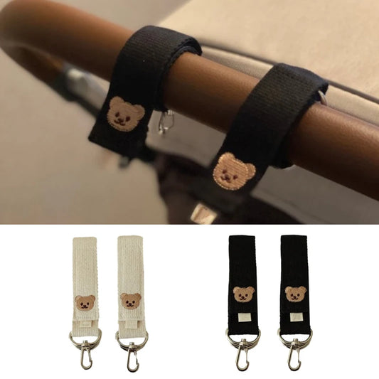 2Pcs Bear Baby Stroller Hooks Multifunction Hook for Baby Carriage Pram Baby Stroller Accessories