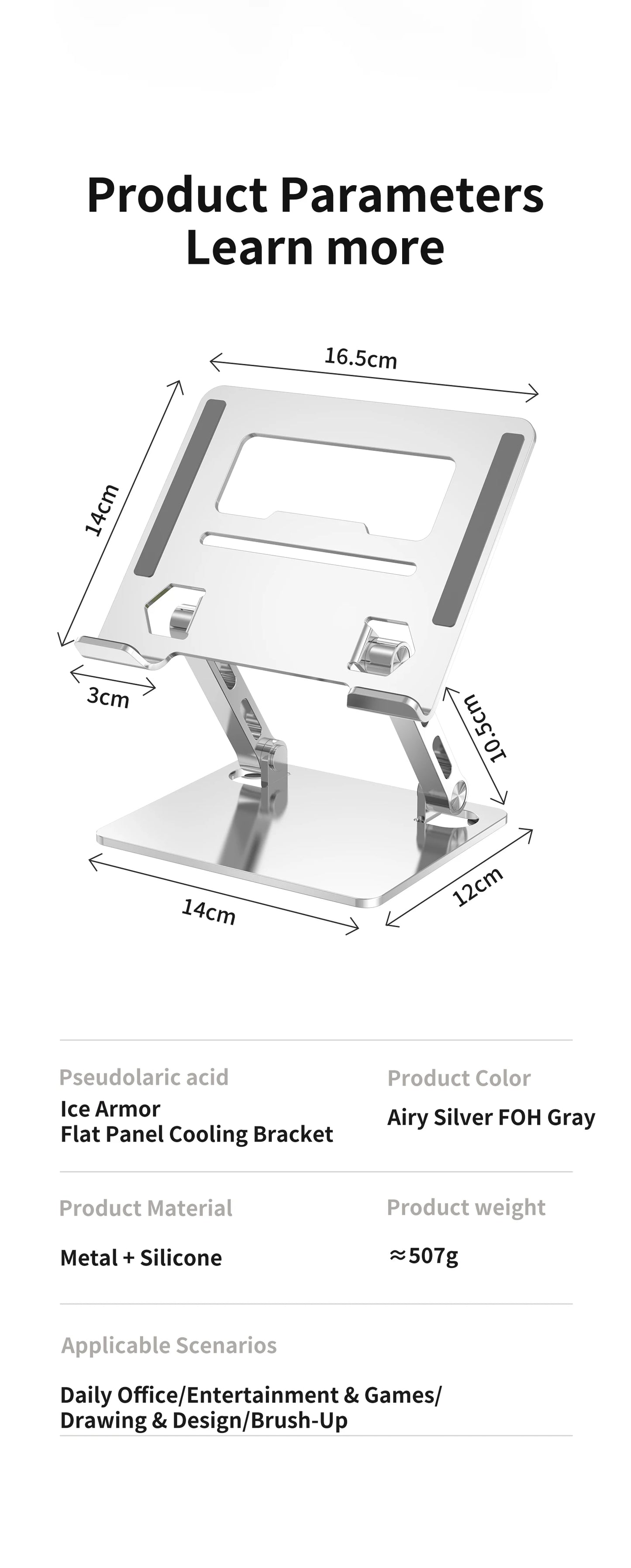 Tablet Stand, Swivel Tablet Stand with 360 Rotating Base, Adjustable Tablet Holder for Drawing, Compatible with iPad Pro/Air/Min