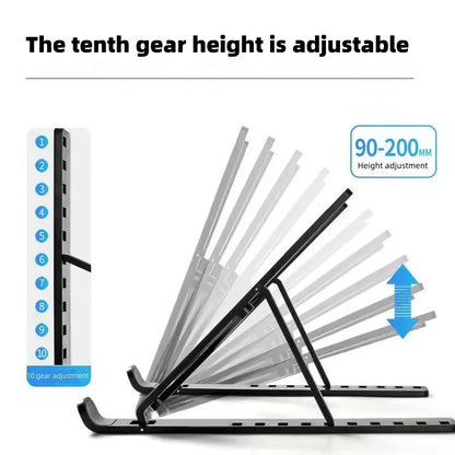 Laptop Stand 10Position Adjustable Portable Notebook Support Base Holder ABS Laptop Holder For Macbook Lenovo Laptop Accessories