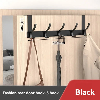 Hooks Over The Door 5-8 Hooks Clothes Coat Hat Towel Hanger Home Bathroom Organizer Rack Kitchen Accessories Holder