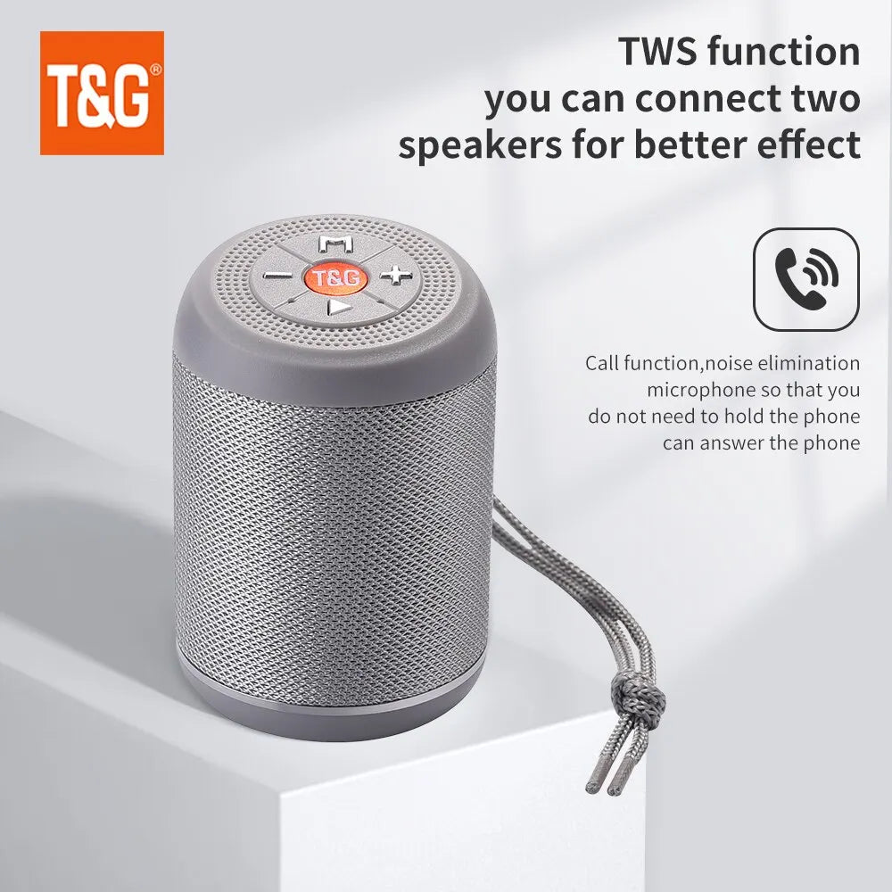 Bluetooth Speaker TG517 Portable Mini Wireless Soundbar for Outdoor Indoor Loudspeaker Support TF Card FM Radio IPX5 Waterproof