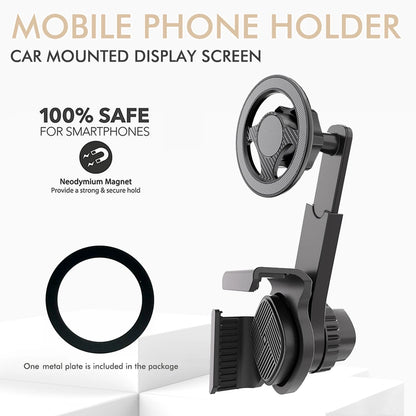 Magnet Car Mounted Display Screen Mobile Phone Holder 360 Degree Freely Rotation Foldable Mount Usded for Car Electric Vehicle