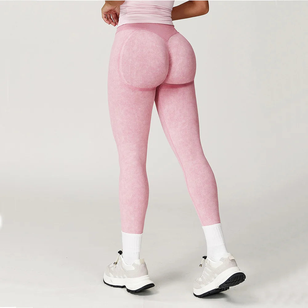 Yoga Pants Impact Leggings Women Seamless Sports Yoga Pant High Waist Ribbed Gym Clothes Fitness Workout Wear Scrunch Bum Tights