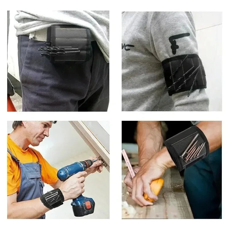 ZEXEF Magnetic Wristband for Holding Screws Nails Drilling Bits Wrist Tool Holder Belts with Strong Magnets Cool Gadgets