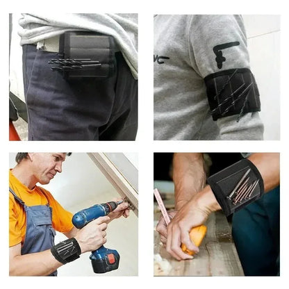 ZEXEF Magnetic Wristband for Holding Screws Nails Drilling Bits Wrist Tool Holder Belts with Strong Magnets Cool Gadgets
