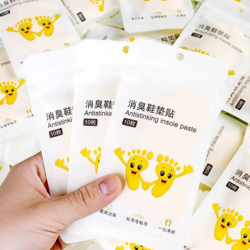 48pcs Shoes Deodorant Sticker Deodorant Foot Odor Deodorants Sneaker Smell Fresh Fruity Aroma Insole Sterilization Sticker Pads