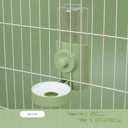 Automatic Pet Feeder with Hanging Bowl Water Bottle Food Container Dispenser for Puppy Cats Rabbit Birds Pet Feeding Product