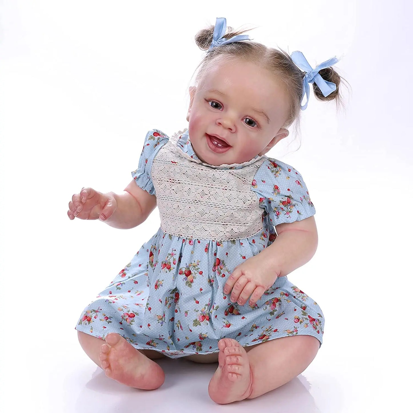 A 55cm-long fully enamel doll that can be washed and reused, perfect for soothing and entertaining babies. It's a realistic baby