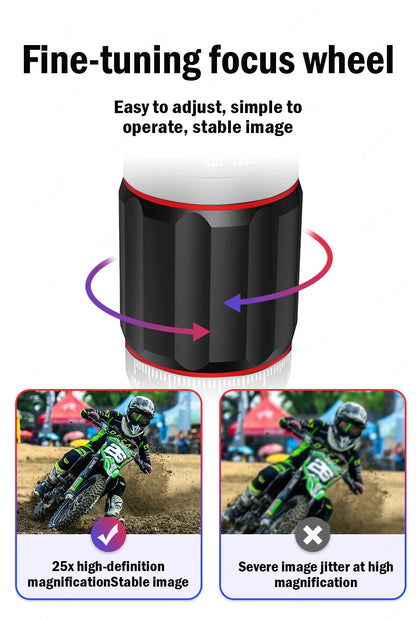 25X Phone Telephoto Lens Kit Phone Holder Portable Tripod Stabilizer Highpower Zoom Concerts Contest Outdoor Observation Animal