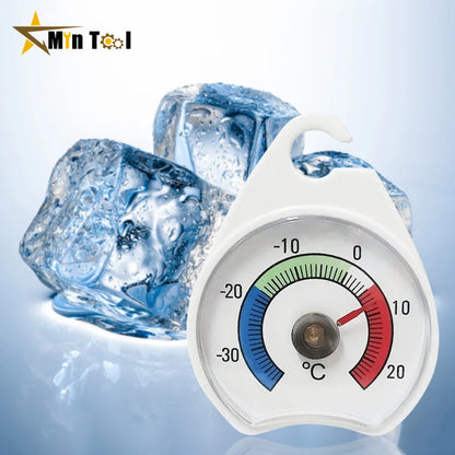 Type -30 to 20°C Rrigerator Freezer Pointer Thermometer Fridge Refrigeration Temperature Gauge with Hook Home Temp Stand