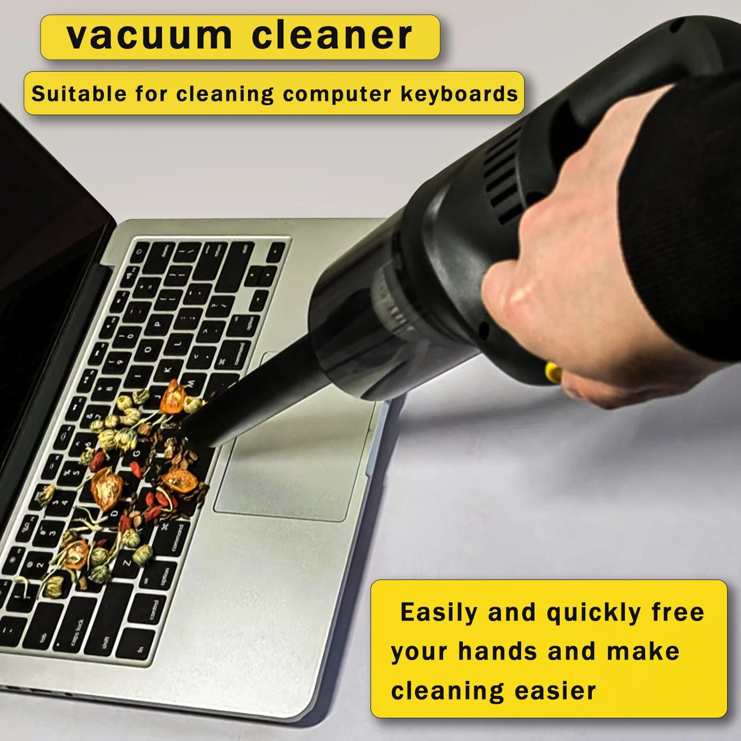 5KPa Cordless Handheld Vacuum - Rechargeable for Pet Hair, Car & Home, Lightweight for Sofa & Office