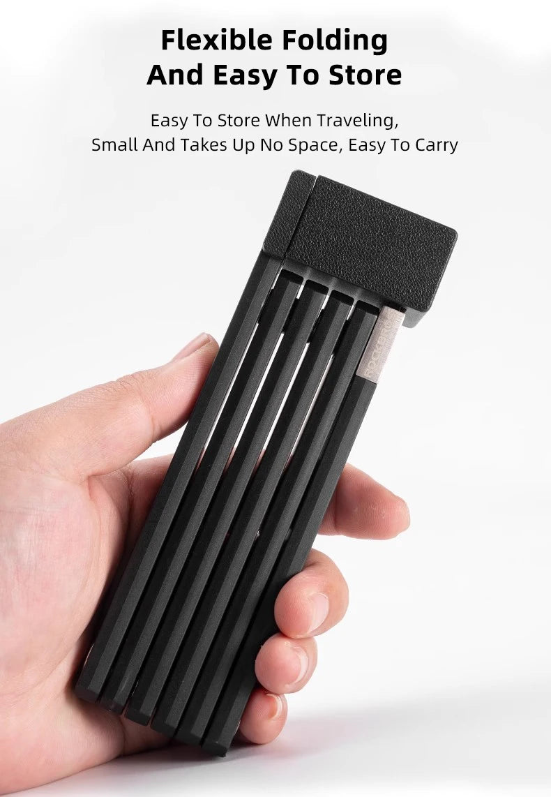 ROCKBROS Bike Lock Electric Bicycle Motorcycle MTB Road Bike Portable Anti-Theft Folding Password Lock Cycling Accessories