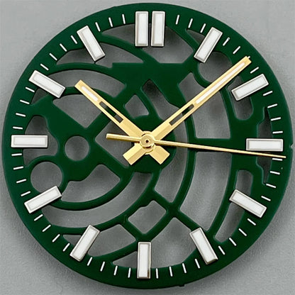 NH70 NH72 29mm black white green blue Hollowing Out Watch Dial and Hand Set green luminous Fit  NH70 NH72  Movt
