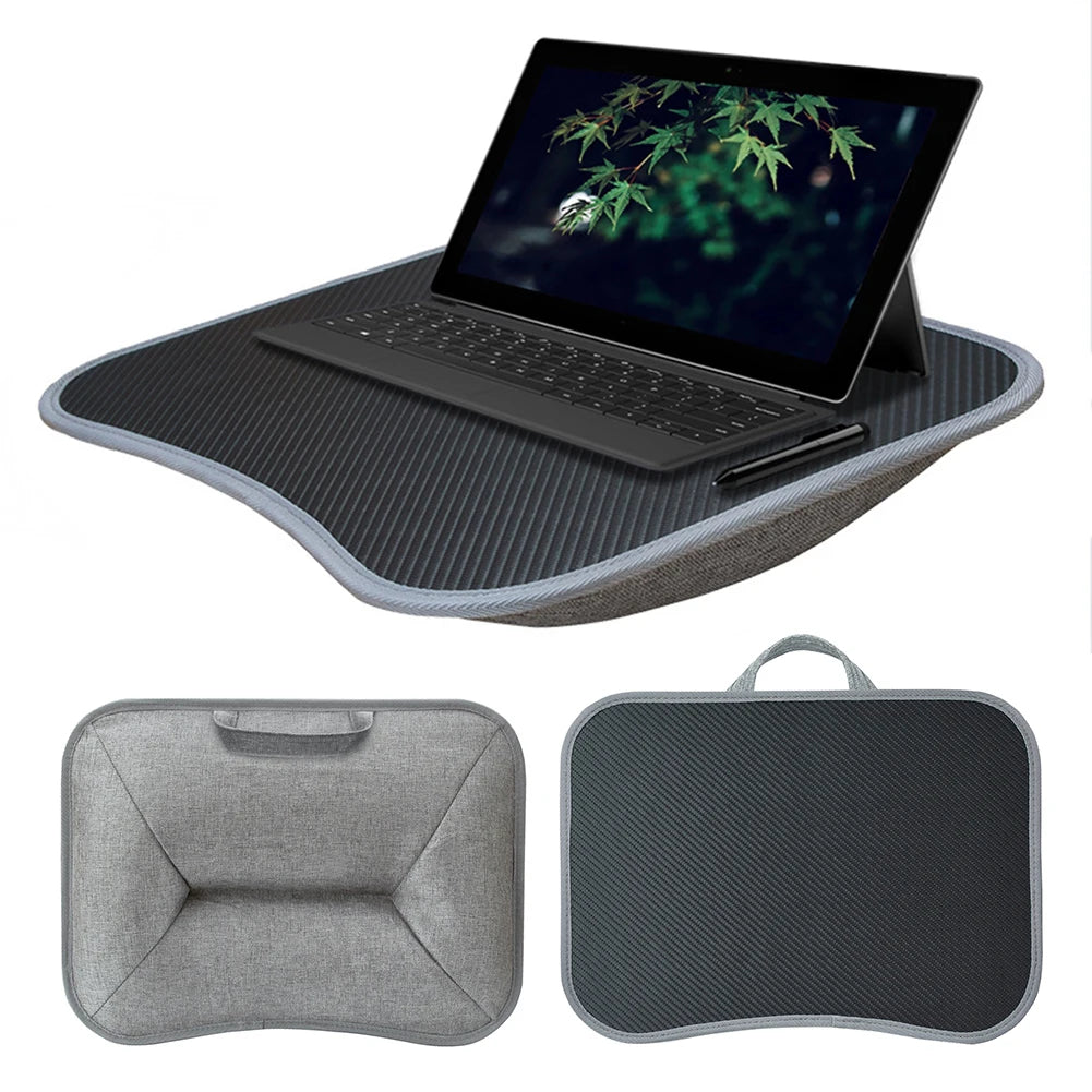 Laptop Lap Desk with Pillow Cushion Portable Laptop Desk Multifunctional Writing Padded Tray Laptop Desk for 13-15Inch Laptops