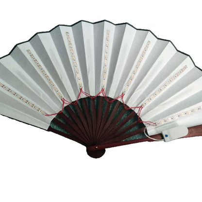 Bar FaninsGlowing Disco Fan Trendy Electronic Music Festival Party Performance Prop Flashing Folding Fan