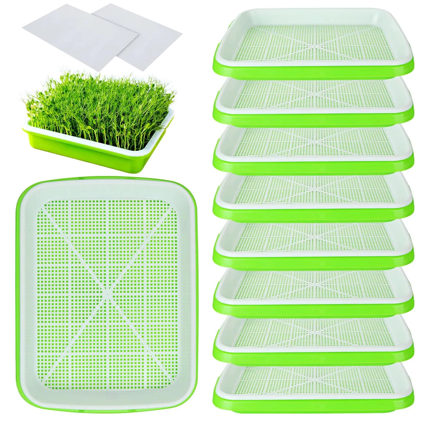 Microgreens Sprouter Tray Hydroponic / Sprouting Tray For Sprout Horticultural Hydroponic Systems Tray Garden Nursery Potted