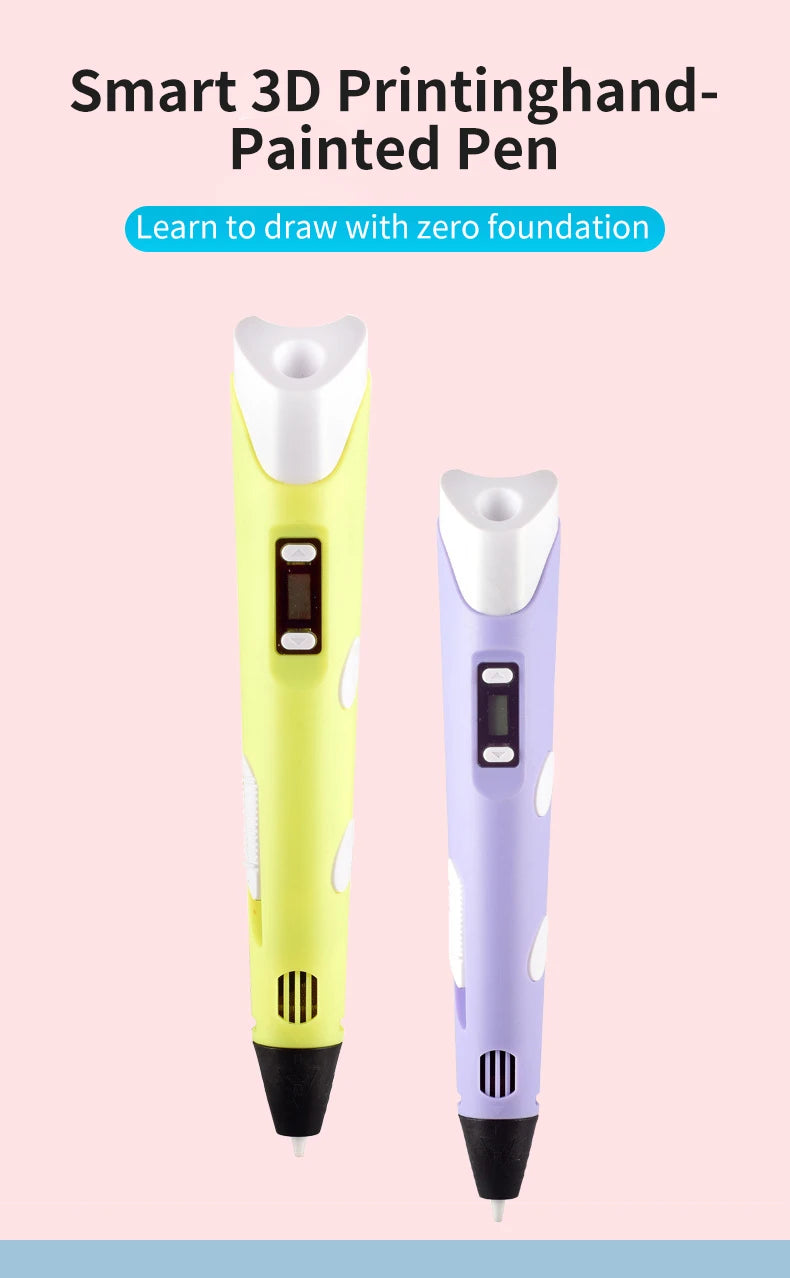 3D Pen For Children 3D Printing Drawing Pen DIY Funny Set for Kids Chidren Birthday Chrismas Creative Gift with PLA Filament