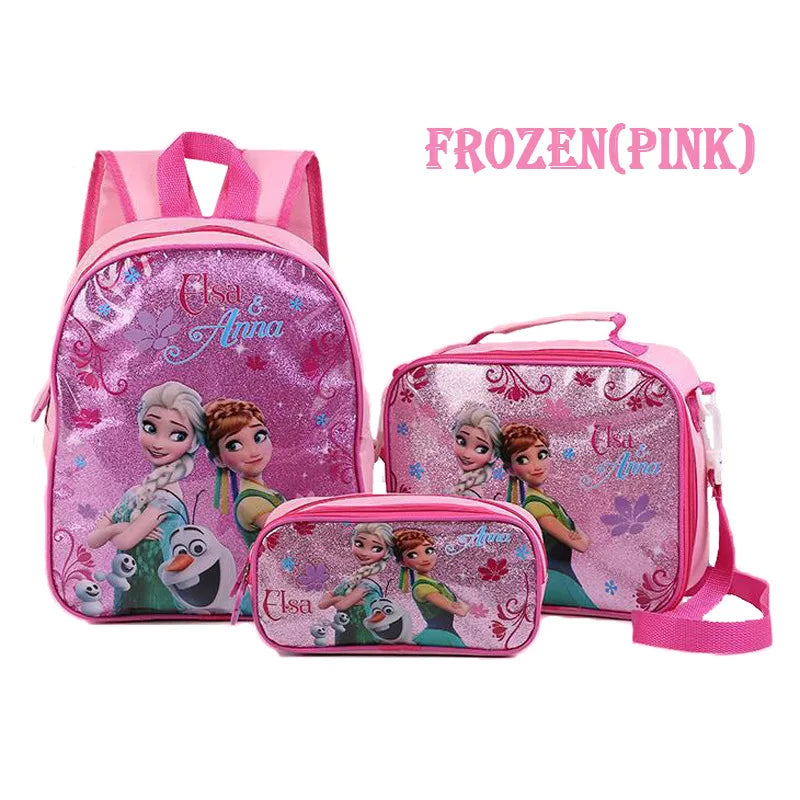 Disney New Frozen Children's School Bag Cartoon Primary School Bag Cute Kindergarten Children's School Bag Three-piece Set
