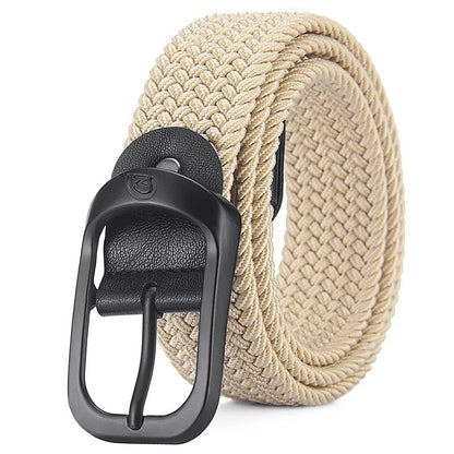 Men's Belt Casual Woven Elastic Belt Outdoor Sports Women's Belt No Need for Punching Climbing Work Belt For Men Women Fashion