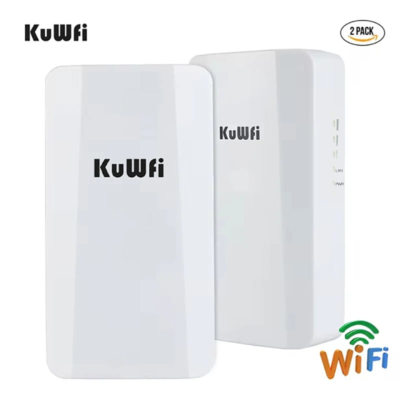 KuWFi Wifi Repeater 2.4G 300Mbps Outdoor AP Long Range Extender Smart Manage Router CPE Wireless Bridge Point to Point 1KM