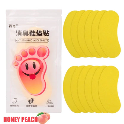 48pcs Shoes Deodorant Sticker Deodorant Foot Odor Deodorants Sneaker Smell Fresh Fruity Aroma Insole Sterilization Sticker Pads