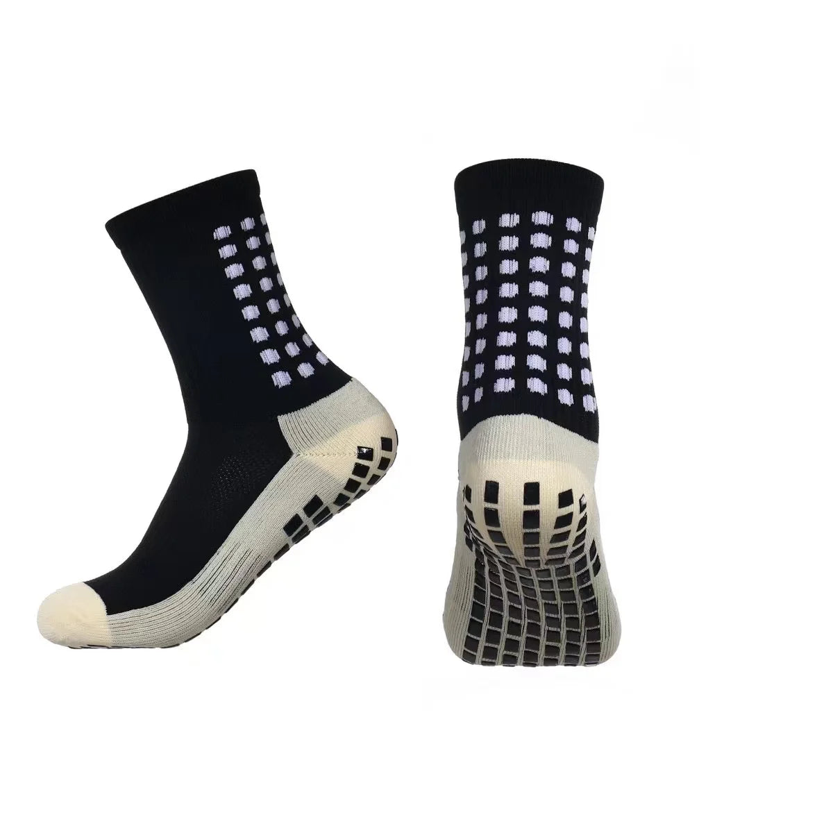 4 Pairs of Sports Socks Football Socks Men's Mid-calf Socks Breathable Silicone Anti-slip Dot Socks Basketball Yoga Socks
