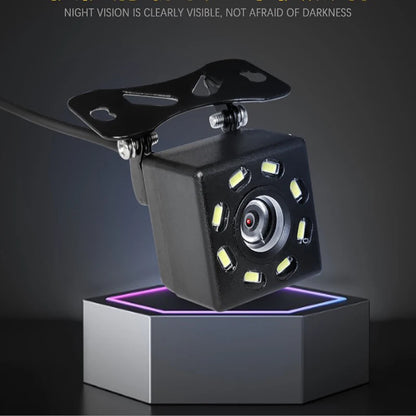 Wide-angle HD car rearview camera reversing video car camera reversing camera 8/LED night vision parking camera