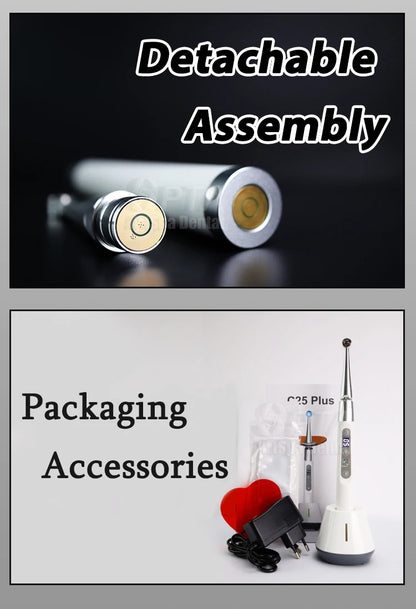 Dental 1 Second Curing Light LED Lamp With Two Intensity Angle Adjustable Utra Long Wavelength Flexible Rotation Design