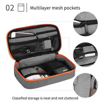 Travel Essentials Cable Organizer Bag - Small Charging Cord Storage, Charger, Cables, Cord Storage and Accessory Bag