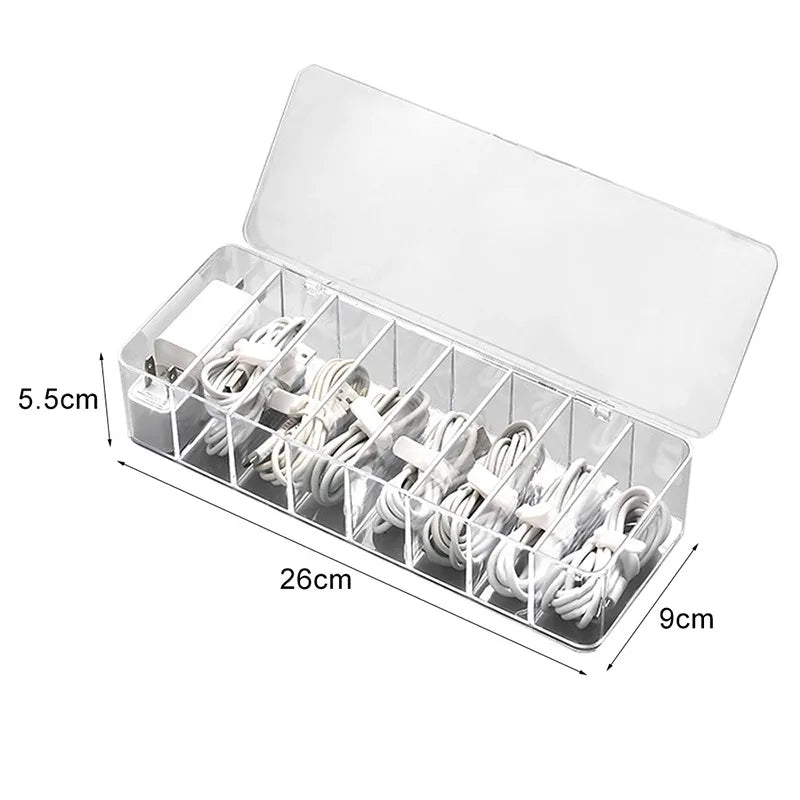 Cable Storage Box Dustproof Power Cable Storage  Wire Manager  Desktop Charging Cable Collect Box