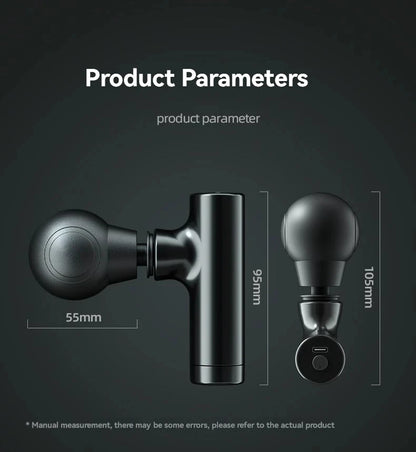 Portable Mini Massage Gun 3-Speed Deep Tissue for Shoulder Leg Foot Muscles Home Gym Use Mute Handheld Massager