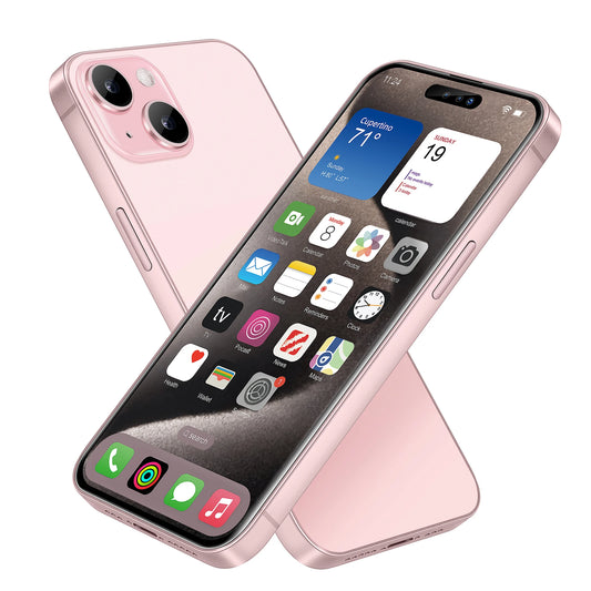 Dummy Fake Phone Model, Looks Like The Real Phone Compatible with Phone 15 Pink, for Cell Phone Store Display