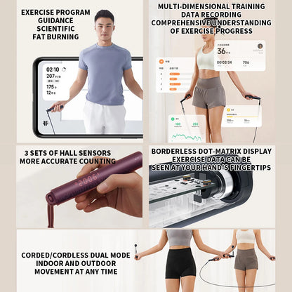 NEW Xiaomi Mijia Smart Skipping Jump Rope Counter With xiaomi Fit App Adjustable Calorie Calculation Sport Fitness Professional