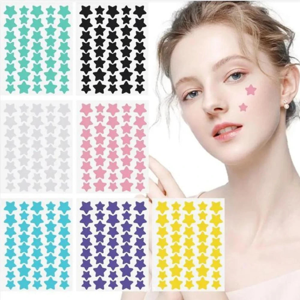 40pcs Colorful PE Pimple Patches Cute Star Shaped Cover Sticker Invisible Pimple Cover Removal Pimple Patch Skin Care