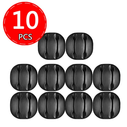 Cable Clip Adhesive Silicone Cable Holders Organizer Desk Cable Management Clips Wire Cord Holder In Office Home Car