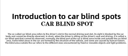 Car Rearview Mirror Car Blind Spot Mirror 360° Car Reversing Assist Mirror Glass Bezel-less Fan-shaped Small Round Mirror