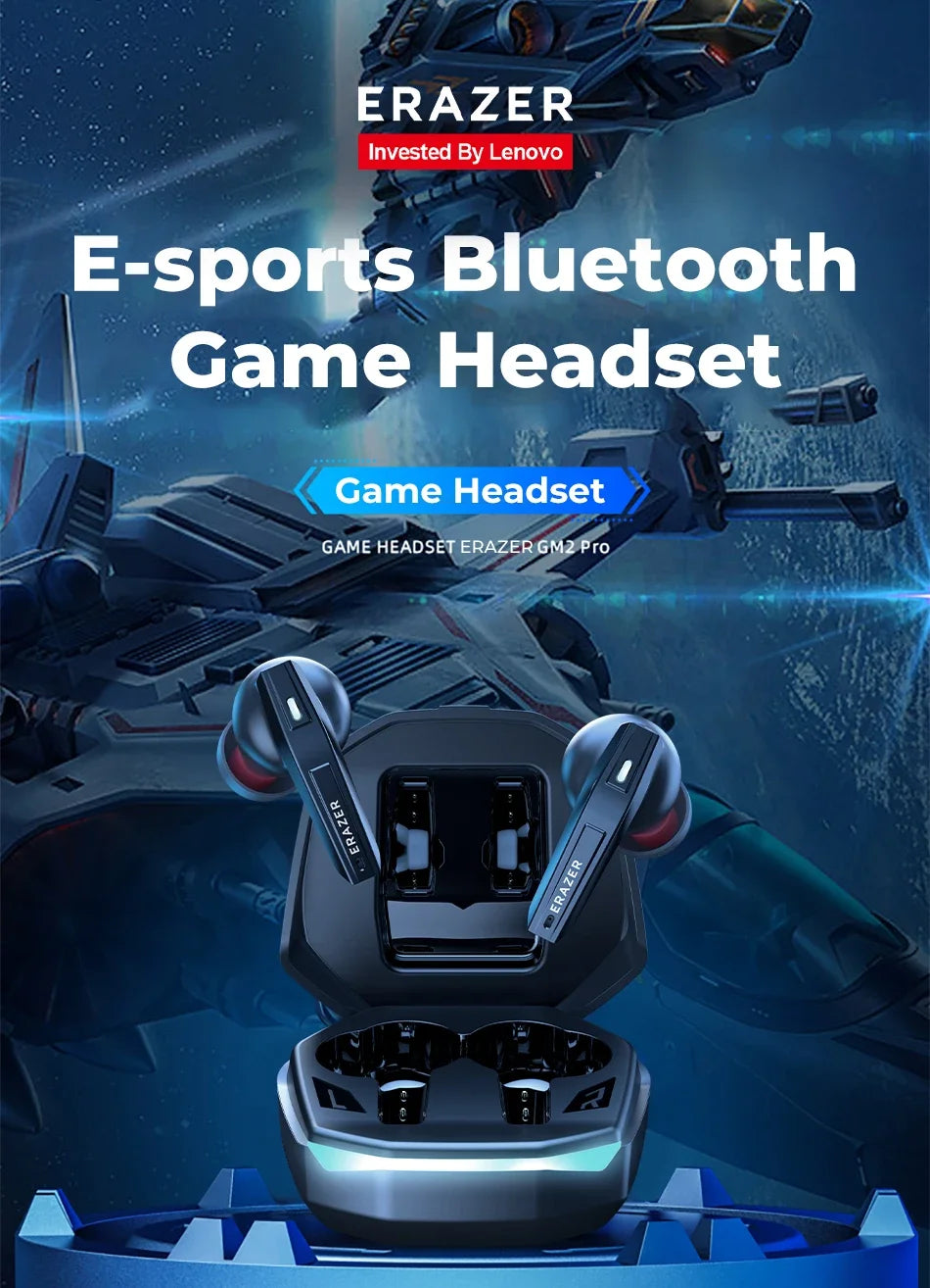 Lenovo ERAZER XT86 Gaming Earphones Bluetooth 5.4 Wireless Earphones Stereo Earphones with Microphone Low Latency GM2 Earphones