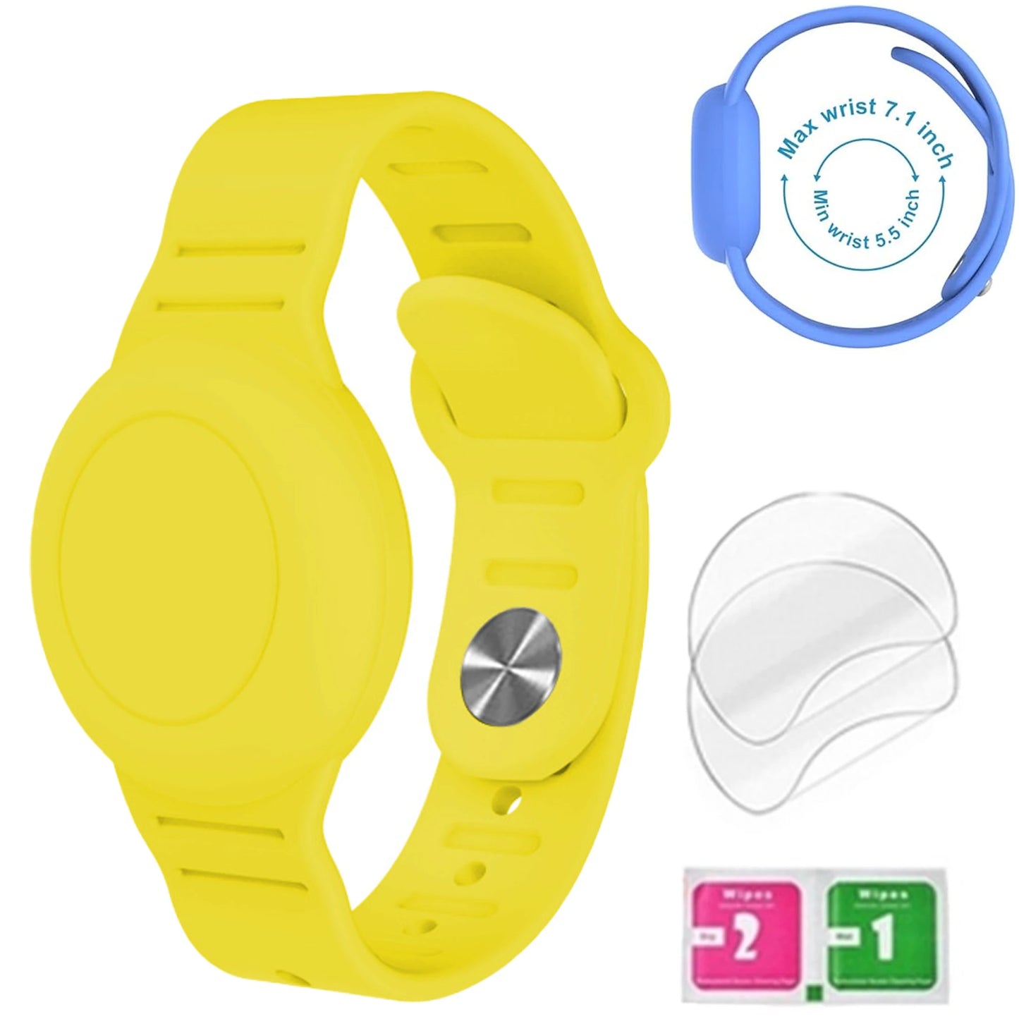 Silicone Steel Clip Compatible with Apple AirTag - Protective Silicone Clip for Tracker Protect Keychain Silicone Cover