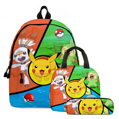 Pokemon Pikachu School Bags Backpacks Anime Kids Bags Kawaii Big Capacity Travel Bag Teenagers Schoolbag Girls Boys Rucksacks