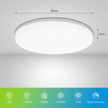 Round LED Ceiling Light Modern Home Decorative Ceiling Lighting Fixture 18/24/36/48W Living Room Bedroom Indoor Kitchen Lighting
