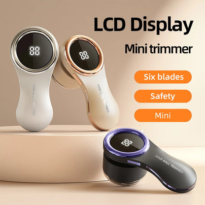 Electric Lint Remover for Clothes LCD Display USB Rechargeable Portable Hair Balls Fuzz Removers Household Fabric Shaver