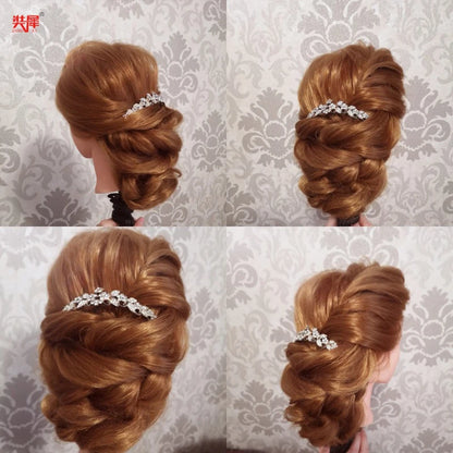 85%Real Hair Doll Head For Hairstyle Hairdressing Professional Mannequin Head Styling To Practice Hot Curl Iron Straighten
