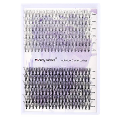 Wendy DIY Lash Extension Kit With 0.07 Thickness 280 PCS Lash Clusters Lash Bond And Seal Lash Glue Remover And Lash Tweezers