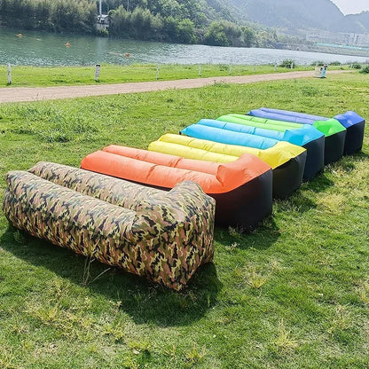 Camping Hiking Portable Foldable Inflatable Sleeping Mat Camping Single Air Mat Camping Travel Mattress Garden Beach Air Mat